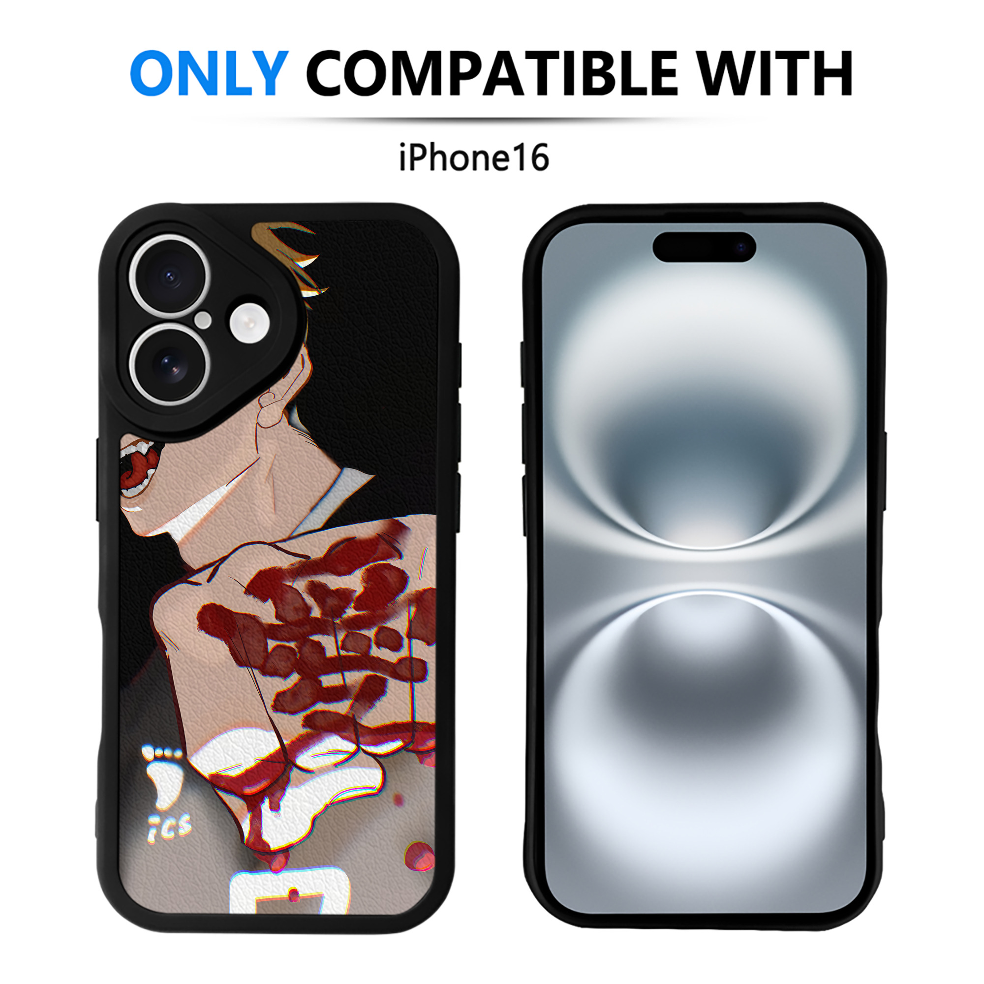 （画像用） ハイキュー!! Haikyu!! 【iPhone 16シリーズ対応】シリコンスマホケース（レザー調） 材質：シリコン
